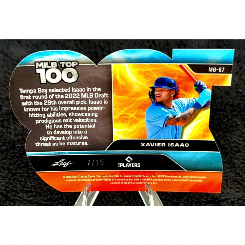 2025 Xavier Isaac 7/15 MILB Top 100 Tampa Bay Rays Top Prospect RARE